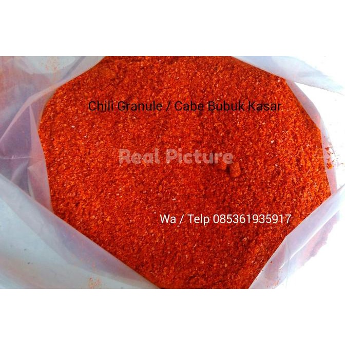 

Chili Granule 1Kg / Cabe Bubuk Kasar / Chili Flake / Cabe Kasar