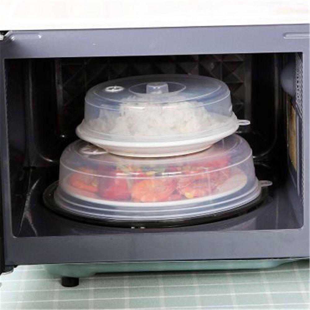 Solighter 5Pcs Microwave Penutup Makanan Aksesoris Rumah Plastik Tahan Lembab Fresh-keeping Cover