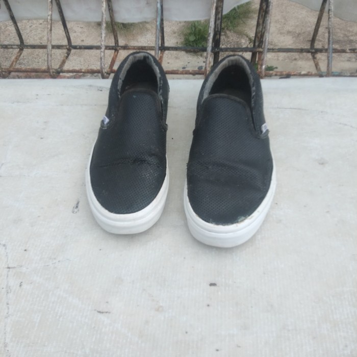 sepatu second Vans slip on leather (second)