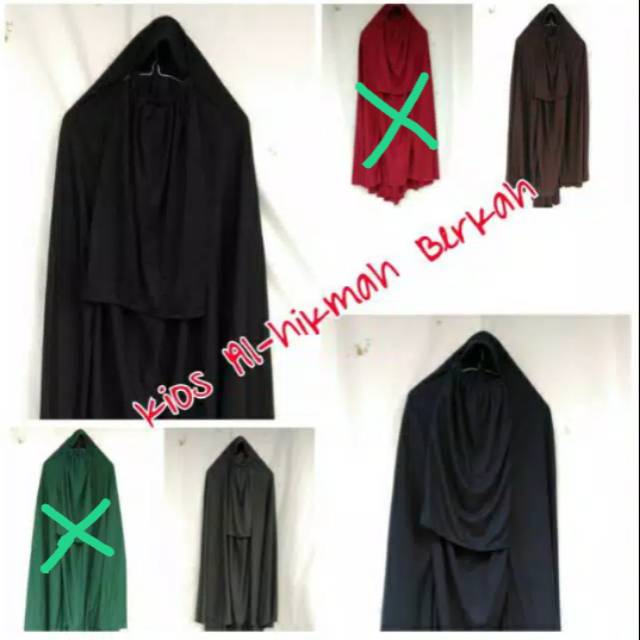 Jilbab Rits Kaos Al-Hikmah Collection | Jilbab Cadar Beresleting Tanpa Purdah | Khimar Rits Dewasa