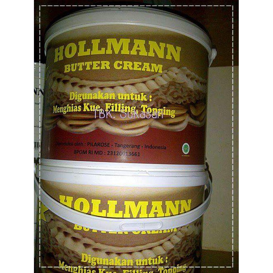 

Hollman buttercream kemasan 500gr repack white vanilla BERKUALITAS