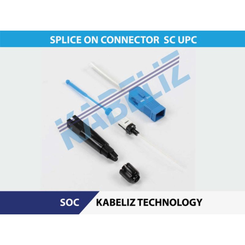 Splice On Connector SOC Konektor SC UPC Sambungan Fiber Optik FTTH