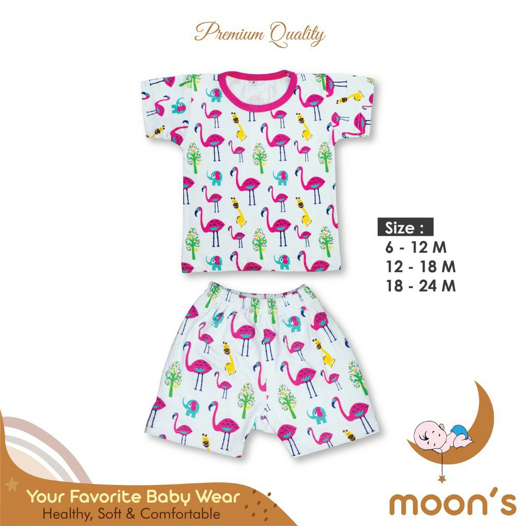 MOONS STELAN OBLONG PENDEK PREMIUM/BAJU PENDEK BAYI/STELAN PENDEK OBLONG