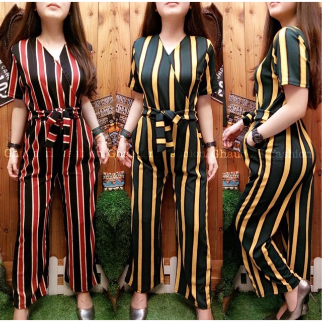 JUMPSUIT NEWEST MOCCA STRIPES BUSUI FRIENDLY 3548/202