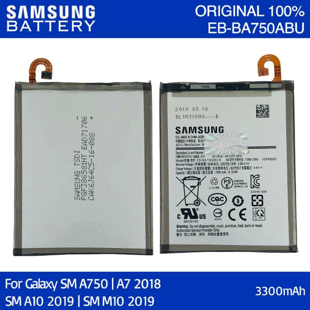 Baterai Batre Samsung Galaxy A7 2018 Battery Samsung  A10 2019 Original