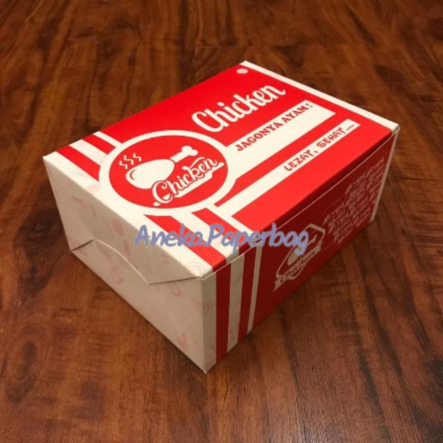 Box fried chicken / box nasi ayam / kotak nasi / box nasi uk 15x11x7 Best Seller
