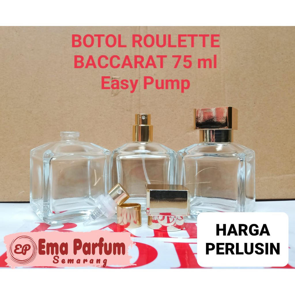 Jual (1 (DUS) BACCARAT 75 ML. BOTOL KOSONG SPRAY BACARAT 75 CC MODEL