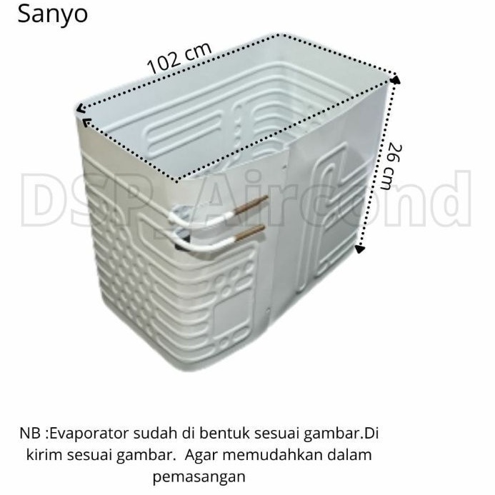 Evaporator Kulkas Sanyo 1 Pintu Full 102x26