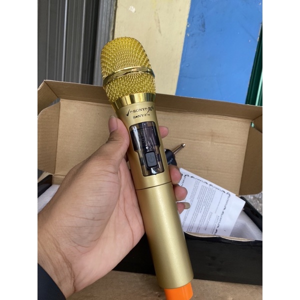 MIC SONY SN 87W MICKROPON WIRELES WARNA GOLD FREE RECEVER MANTAP