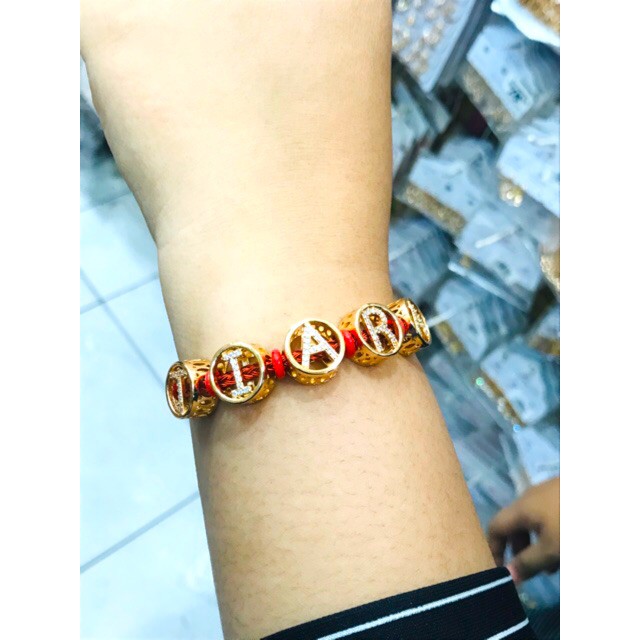 Best Seller! Gelang nama gelang huruf gelang alphabet gelang inisial Terbatas!