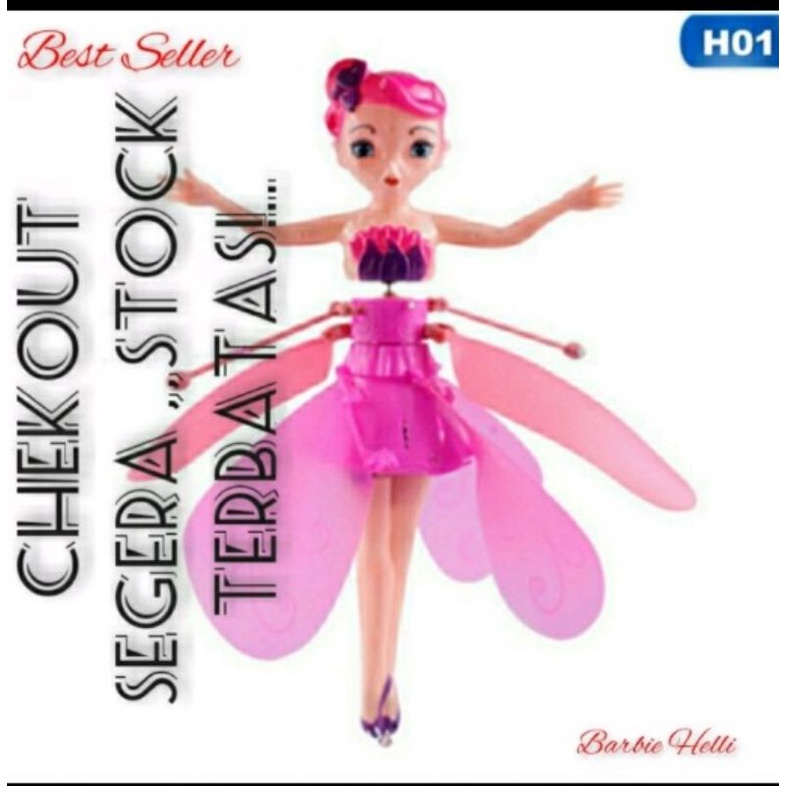 ✔🇯​_🇽​⁹⁶➪Boneka frozen TERBANG sensor tangan/Barbie helli