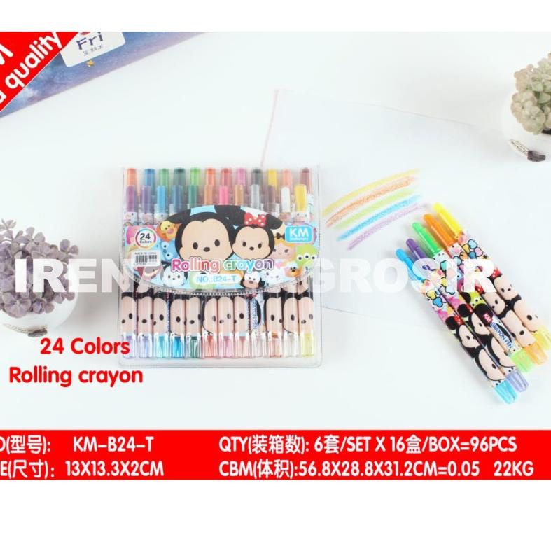 

SPESIAL⚡ IRENAJAYAGROSIR - ROLLING CRAYON KRAYON DENGAN 24 WARNA PENDEK KMB24 920LFUI