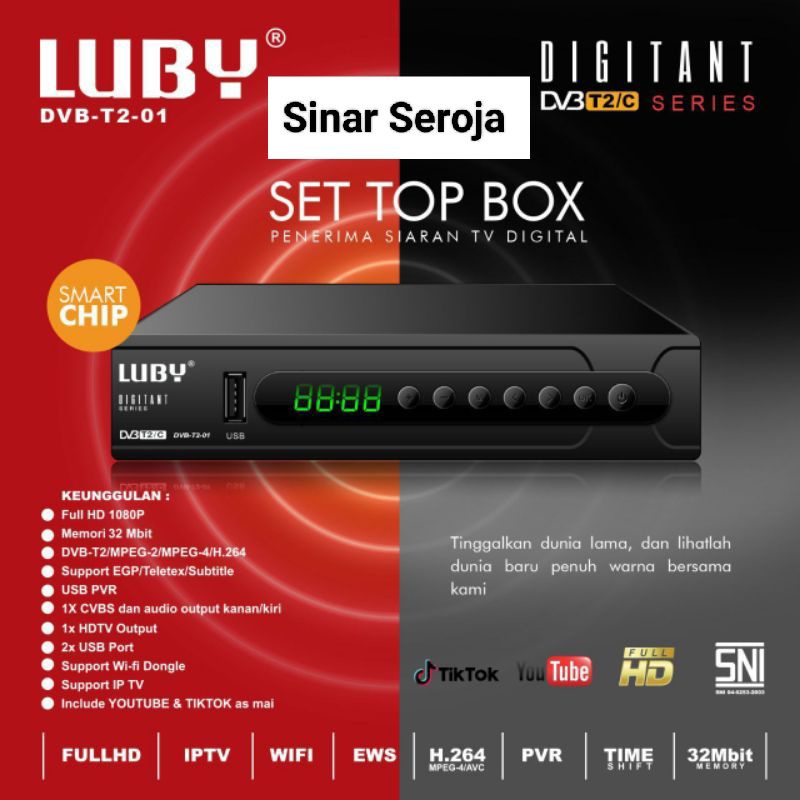 Set Top Box DVBT2/Receiver TV STB Digital DVB T2-01 dan DVB T2-02