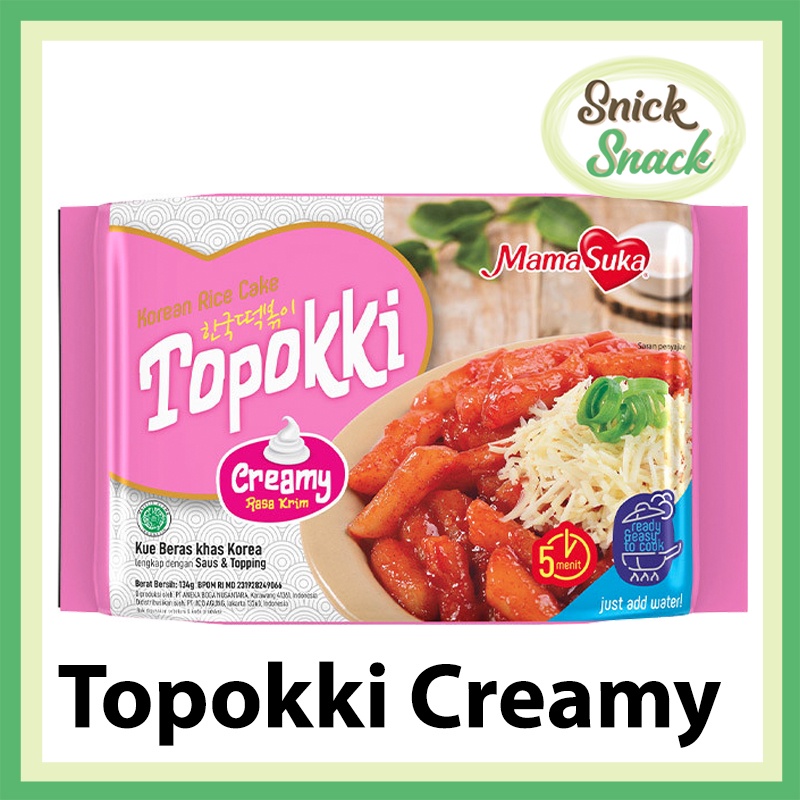 

Mamasuka Topokki Spicy Creamy 134 gr Tteokbokki Tokpokki Kue Beras Khas Korea Rasa Krim