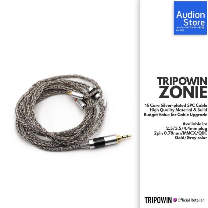 TRIPOWIN ZONIE 16-Core Silver-plated Copper Upgrade Cable Kabel IEM