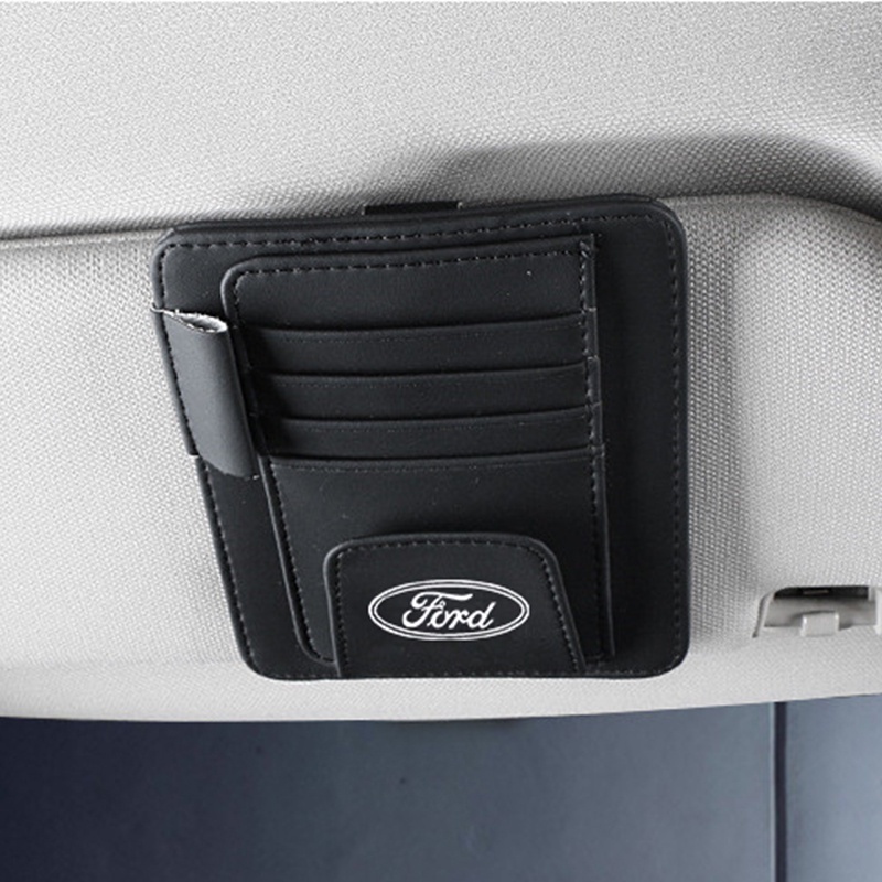 Tas Pouch Penyimpanan Kacamata Bahan Kulit Untuk Ford Ranger XLT Focus MK2 MK3 Ranger Raptor Mustang Ecosport