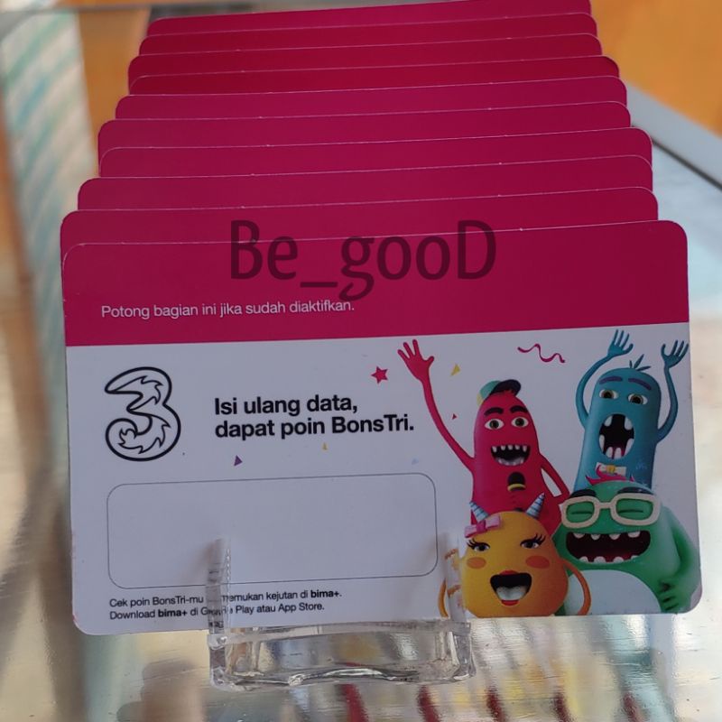 Voucher Kosong Tri Zero Blank Injek Data Termurah