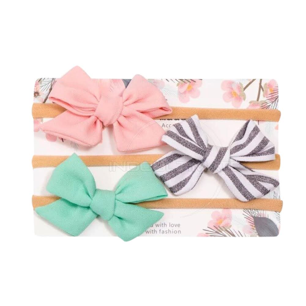 3in1 Hiasan Kepala Bayi TY-33 Pita Kepala Hiasan Rambut Pita Rambut Bayi Bando Anak Baby Headband