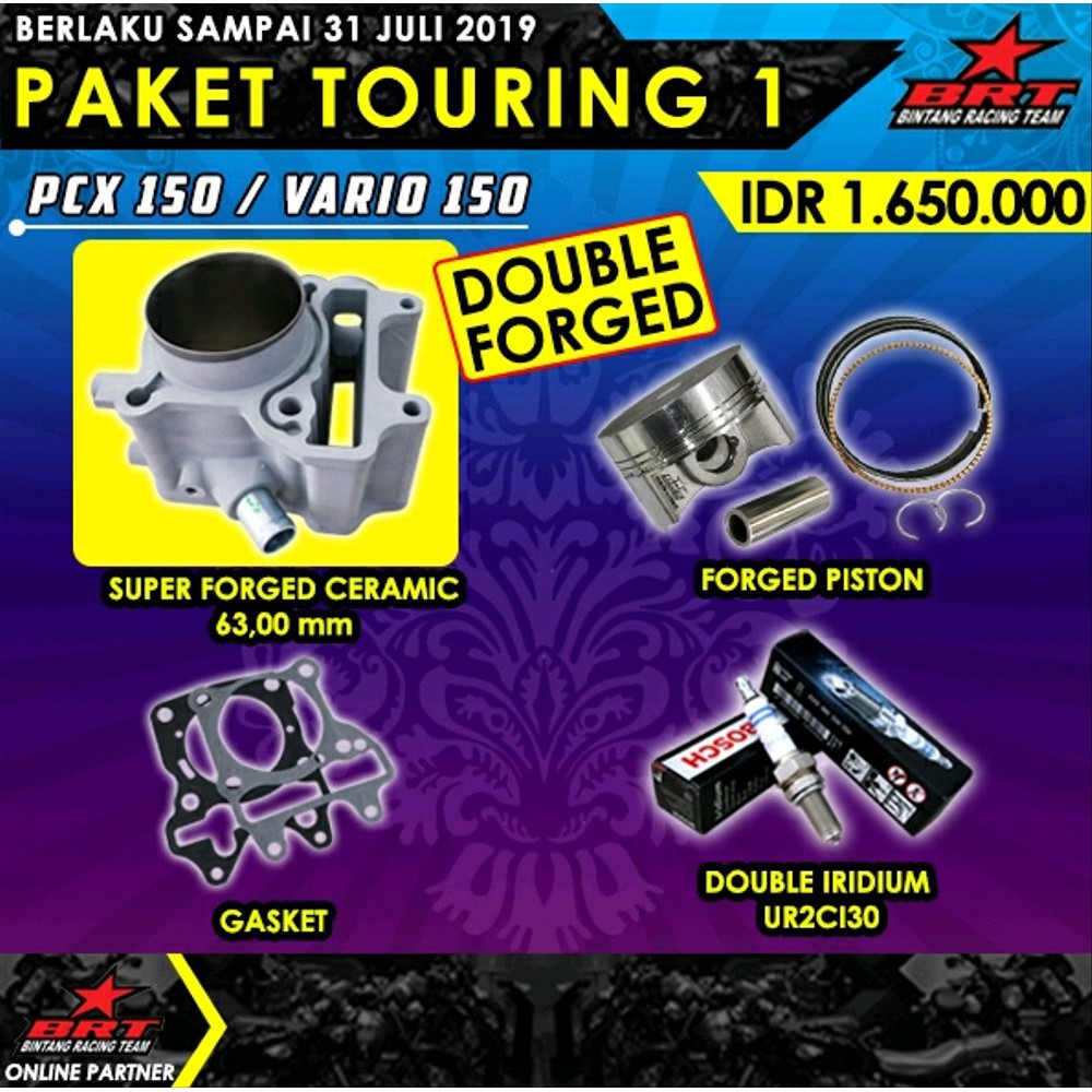 Paket Bore Up BRT Honda Vario 150 Ceramic 63mm JKS6178