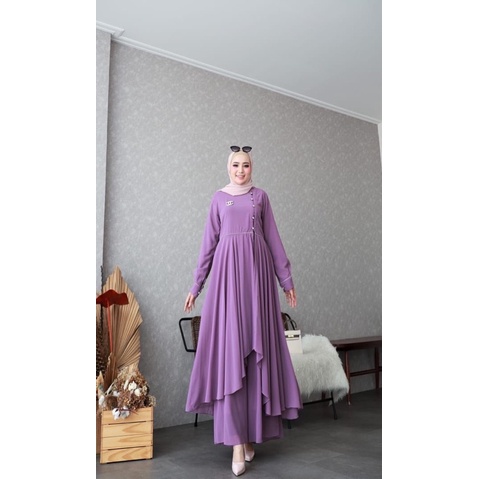 SETELAN AIRANI SET TUNIK CELANA KULOT CERUTY PREMIUM