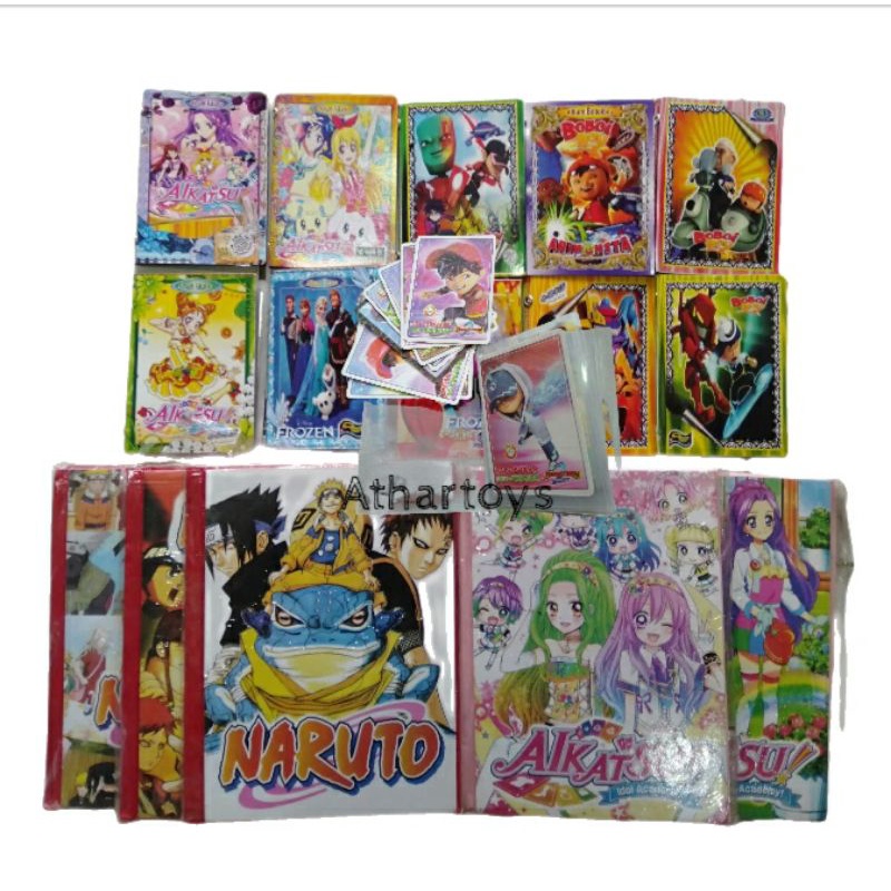 trading card album Boboiboy Naruto Aikatsu frozen