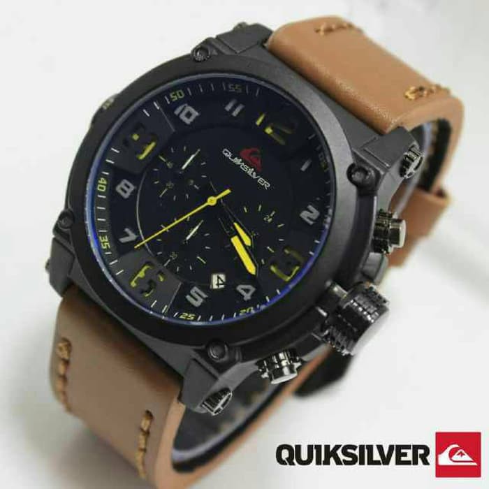 Jam Tangan Pria Chrono Tali Kulit Quick Silver