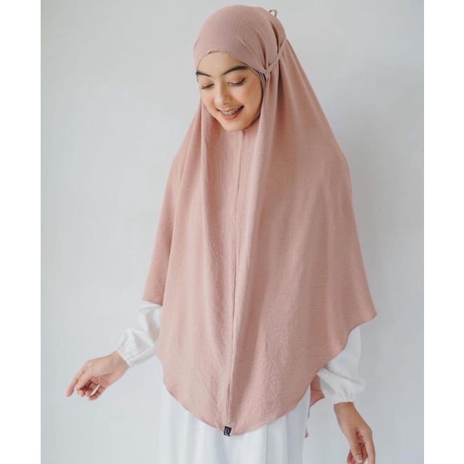 Bergo tali Crinkle premium non pet Size XL/Khimar maryam Crinkle Tali Jumbo