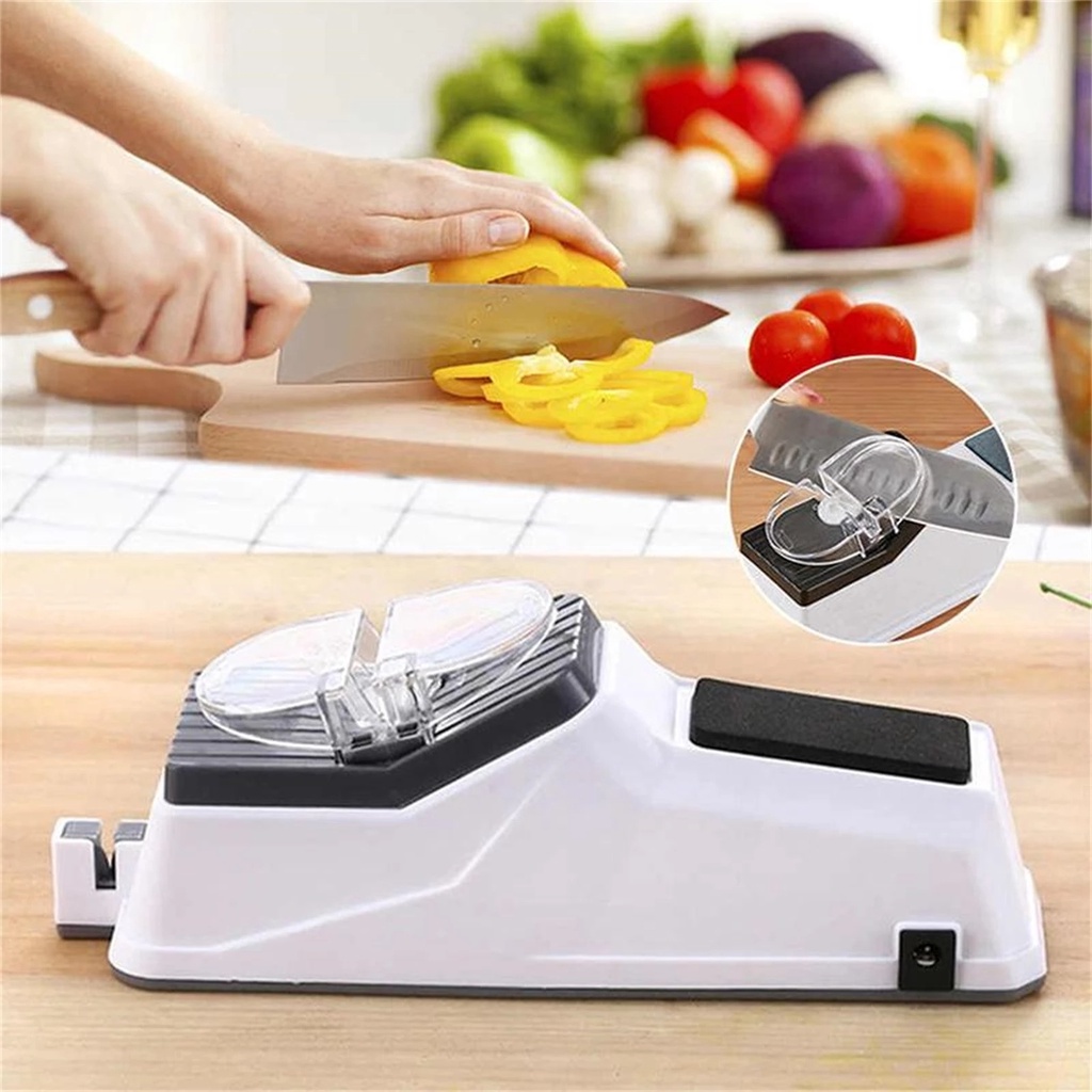 (Kitchen Stones Grinder) Alat Pengasah Pisau Elektrik Adjustable Multifungsi Dengan Port Usb