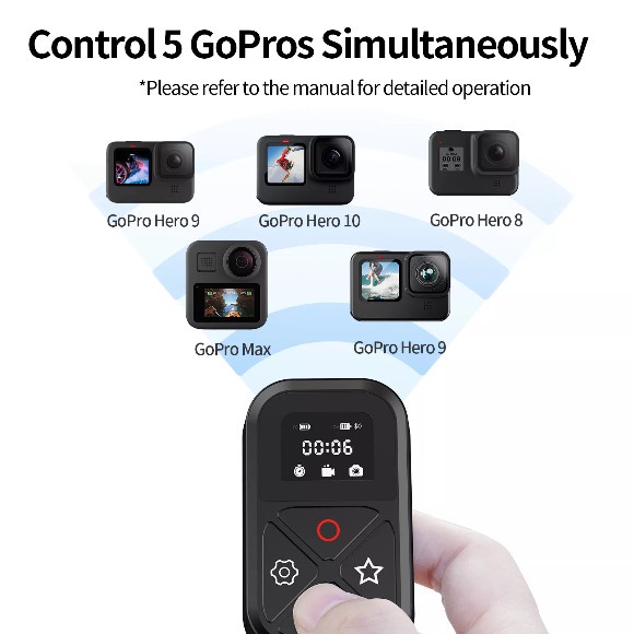 TELESIN Wifi Remote Controller For GoPro Hero 10/9/8/MAX Remote Gopro