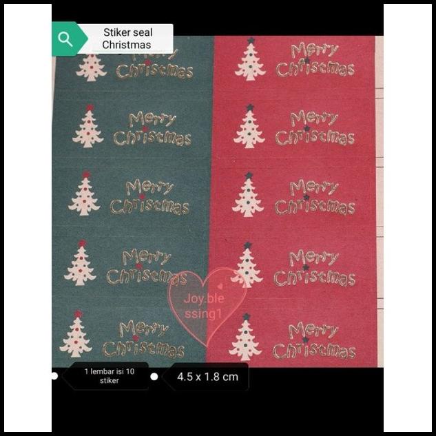 

Stiker Seal Natal Stiker Natal Stiker Christmas Per Lembar