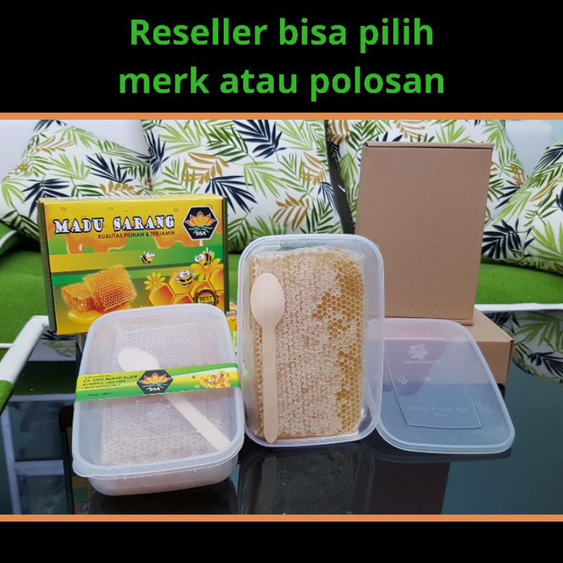 500 Gram Madu Sarang Asli Murni Melifera Free Dus dan Sendok Kayu