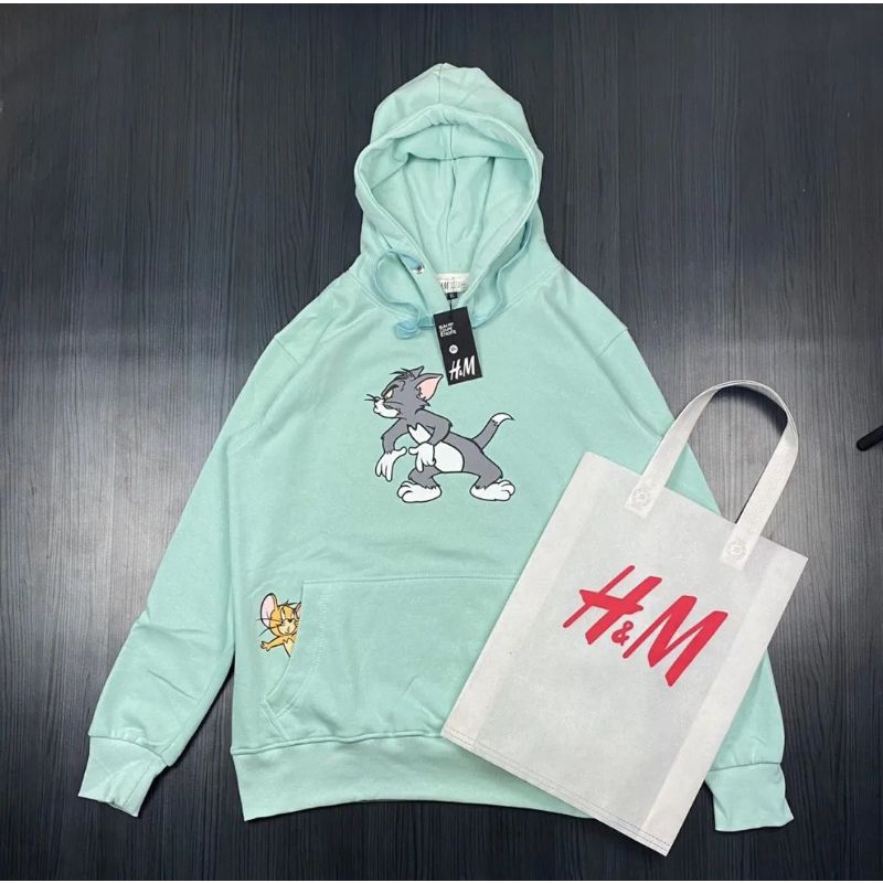 HOODIE H&amp;M TOM JERRY FULL TAG LABEL CASUAL HYPE FASHION PRIA