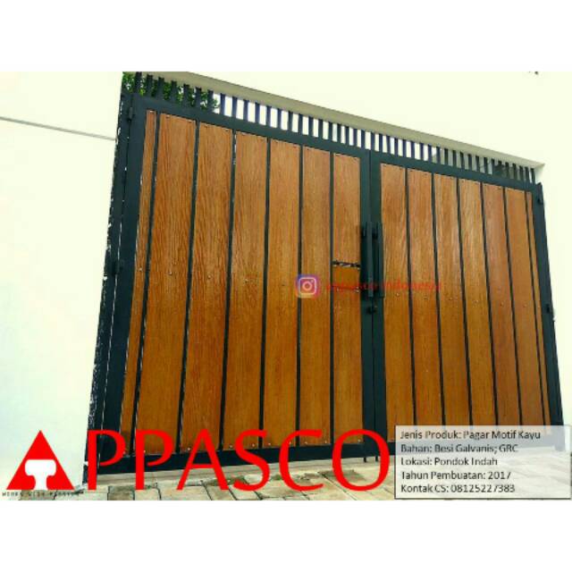 Pagar Woodplank (motif kayu)