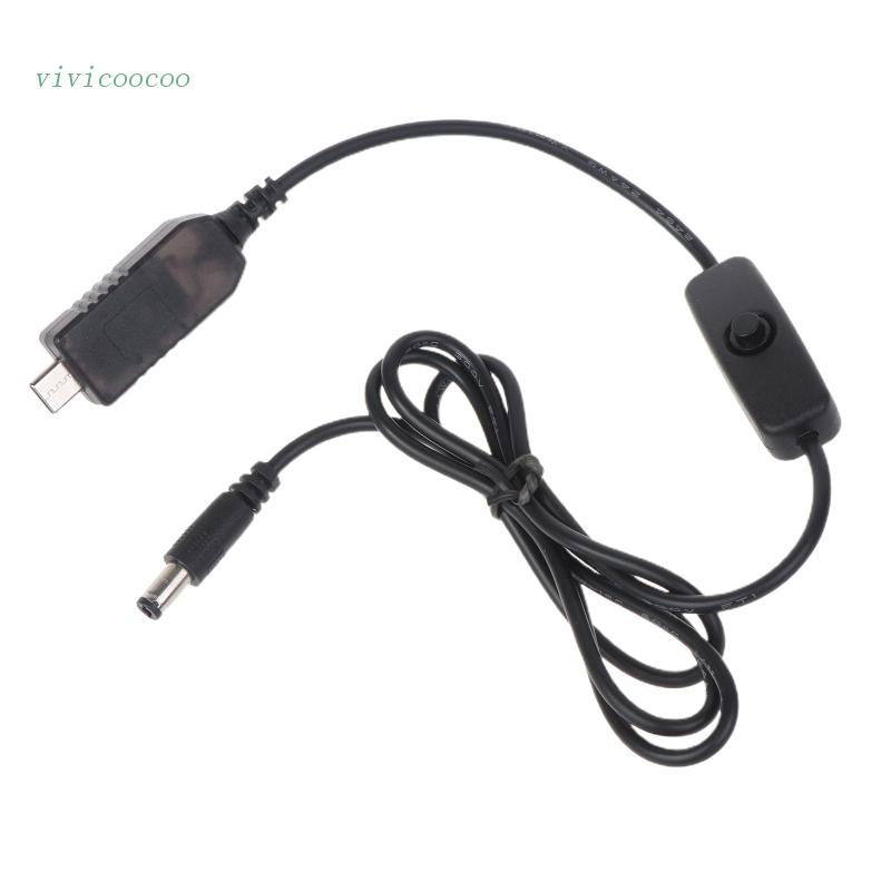 Vivi Kabel Konverter Step Up Voltase USB C 5V 12V 5.5x2.1mm Untuk Speaker BT Wireless