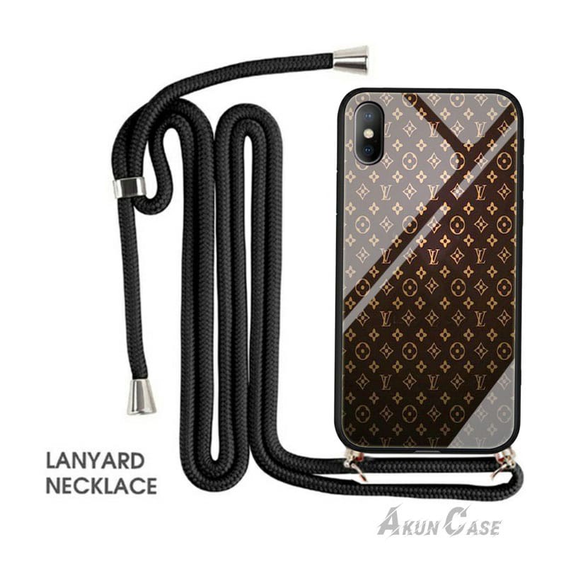 [S06] Softcase Glass kaca + Tali Oppo A16 A54 A55 A15S A53 A33 A3S A52 A92 A12 A7 A93 A52 RENO 4 5 4