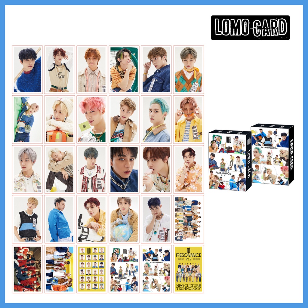 30pcs Kartu Foto Lomo Kpop NCT ATEEZ Stray Kids