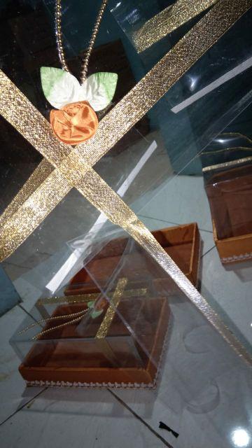 Kotak Seserahan Mika Mute Emas, Isi 4 Kotak