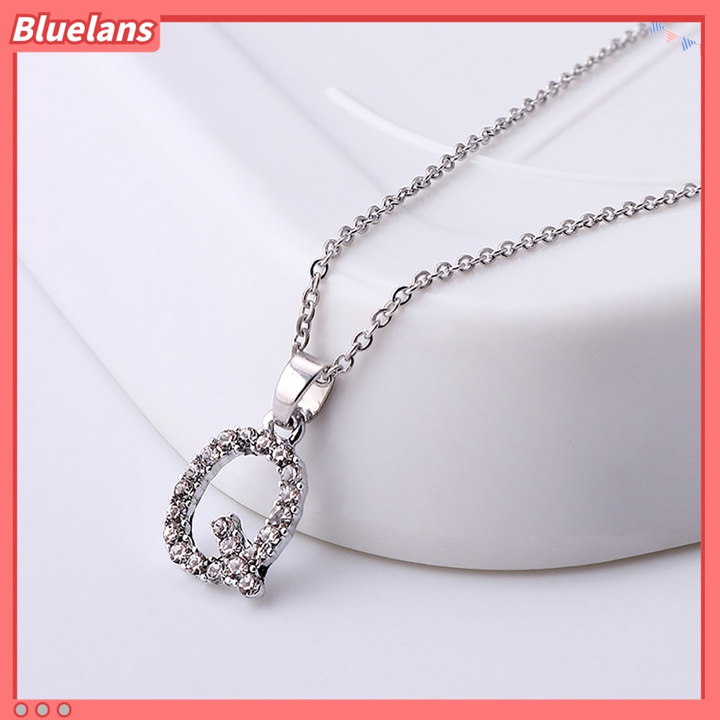 Kalung Choker Hias Liontin 26 Huruf Inggris Bahan Alloy Electroplating Cubic Zirconia Adjustable Untuk Wanita