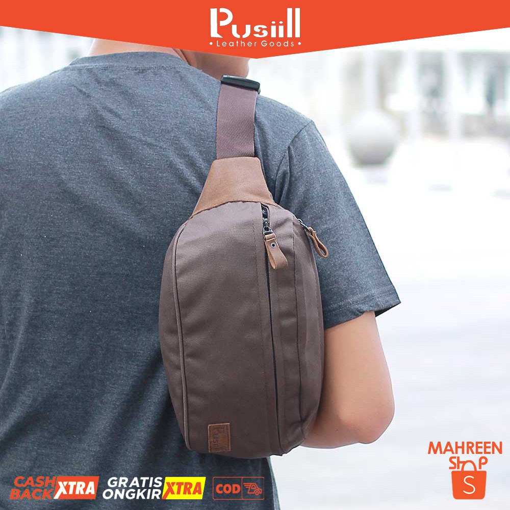 PUSIILL - Tas Waistbag Pria Tas Selempang Pria Premium Kulit Original | XM 109