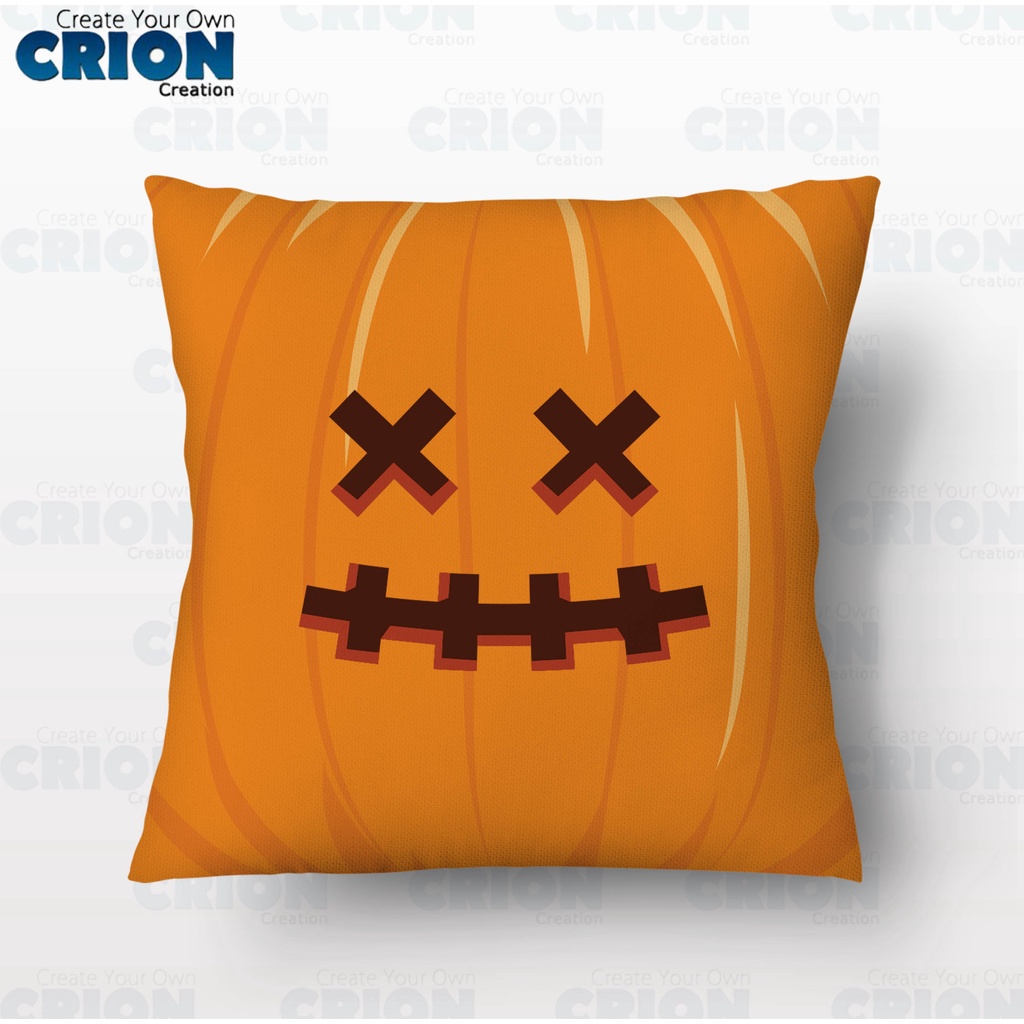 Bantal Halloween - Pumpkin Scary Face - souvenir / kado - By Crion