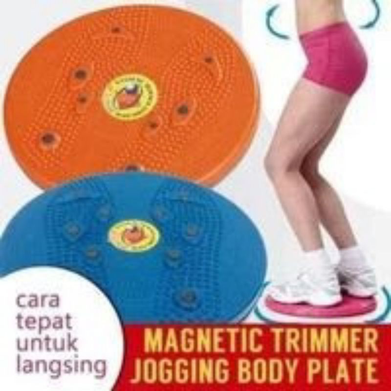 Jogging Trimmer Magnetic Body Plate Alat Olahraga simpel Twister Gym