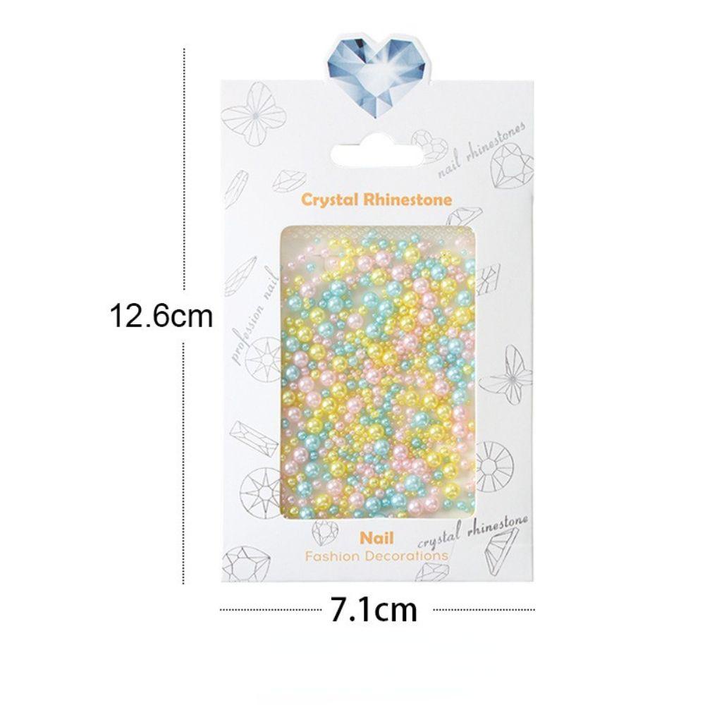 AUGUSTINA Agustina Nail Art Beads 3D Jepang Salon Kuku Manikur Aksesoris Mutiara 1.5-4mm Wanita Nail Jewelry