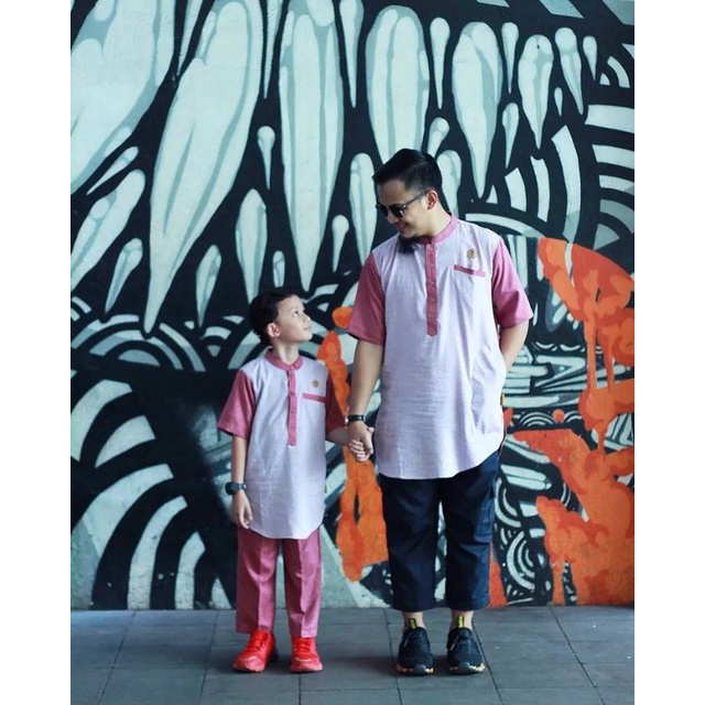 Kurta Anak Bapak Couple Al Amwa Terbaru-koko Anak Al Amwa-Koko Kurta Pria Al Amwa Terbaru