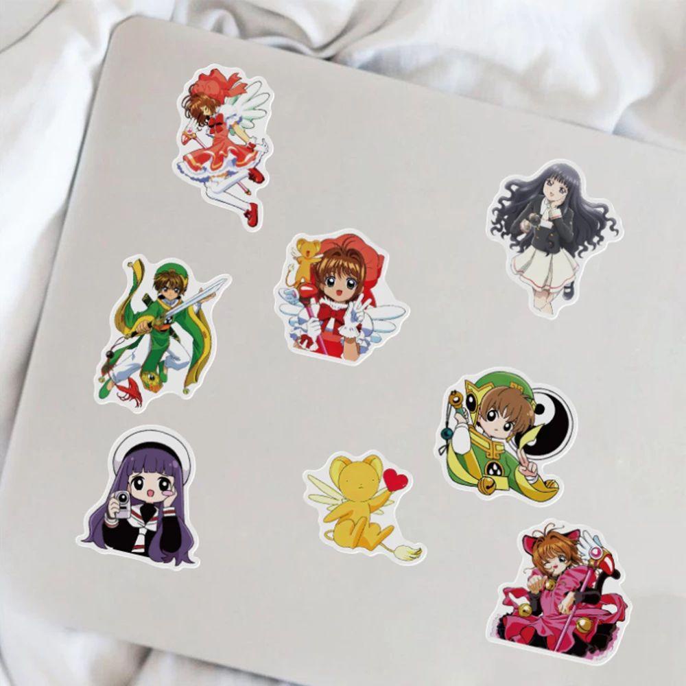 Lanfy Card Captor Sakura Bagasi Kreativitas Laptop Alat Tulis Stiker Kartun Ponsel Dekorasi Graffiti Stiker