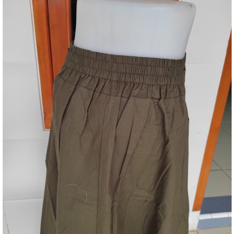 rok mayung lebar katun cigaret casual skirt