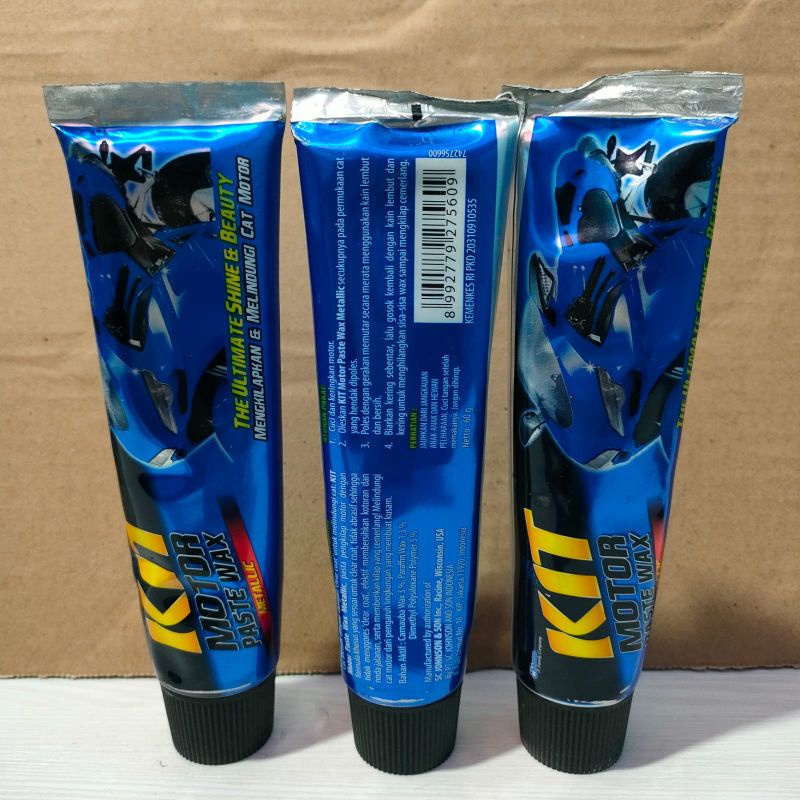 Kit Motor Paste Wax Metallic 60 gr Pengkilap body Bodi Motor / Mobil