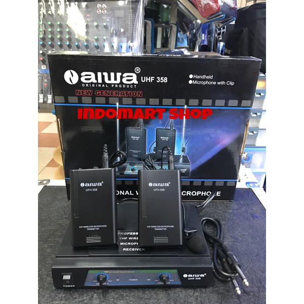 Mic Wireless Aiwa UHF 358 Clip ON
