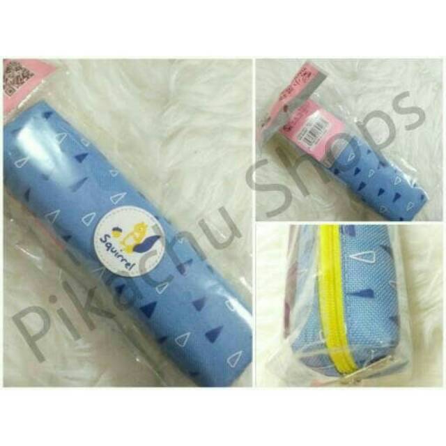 

Kotak Pensil Kain / Tempat Pensil Kain Motif Squirrel / Motif Tupai