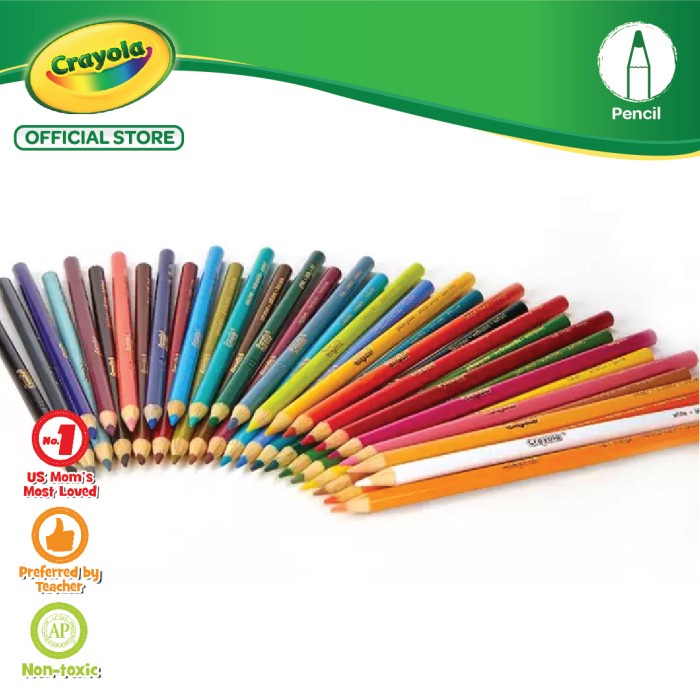 

WARNAPENSIL- CRAYOLA COLORED PENCIL - 36 COLOR -PENSIL WARNA