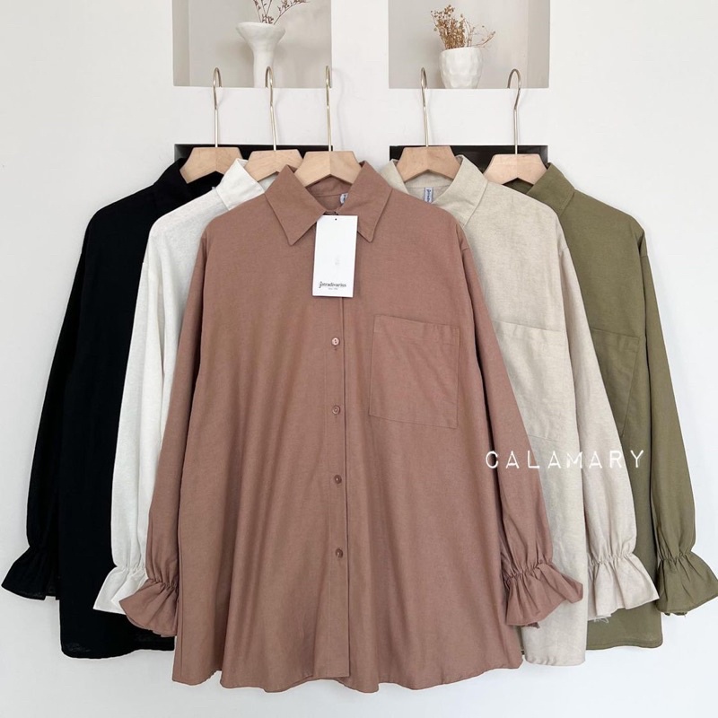 VS - KEMEJA SAVILLA WANITA / BLOUSE WANITA POCKET CREPE PREMIUM